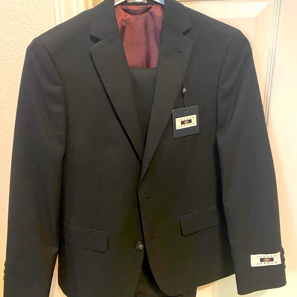 New boys size 12 Joseph Abbound Black Tuxedo Set